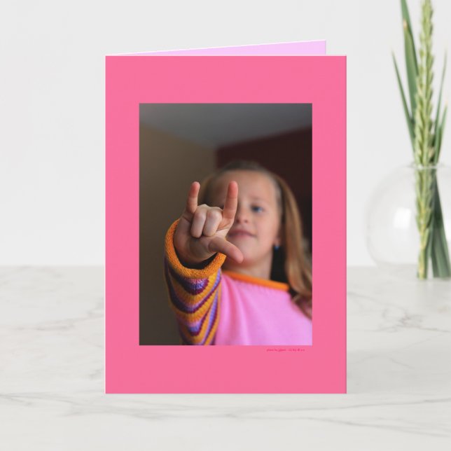 "I love you!" (blank inside) Card (Front)