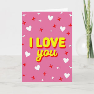 I Love You Bold Pop Art Card