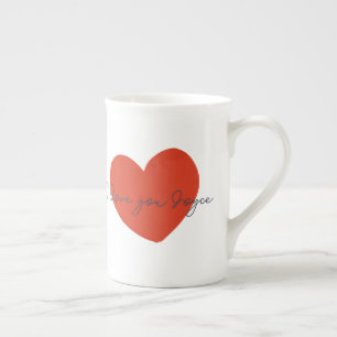 I love you bone china mug