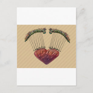 I love you boots and all postcard