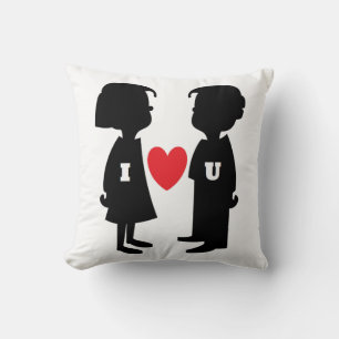"I LOVE YOU" BOY AND GIRL CUSHION