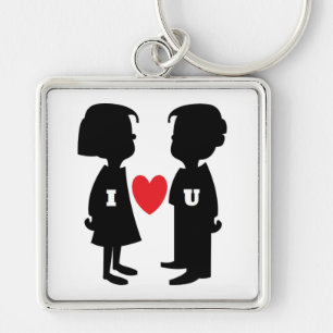 "I LOVE YOU" BOY AND GIRL KEY RING