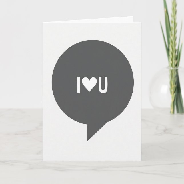 I Love You Bubble Card (Front)