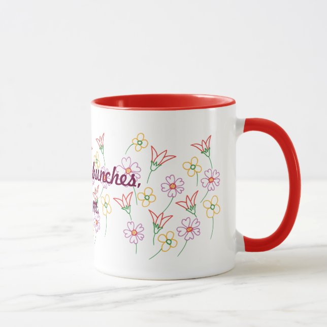 I love you bunches, Mum, flower bouquet mug (Right)