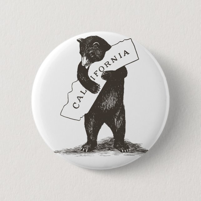 I Love You California 6 Cm Round Badge (Front)
