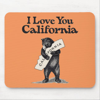 I Love You California Bear Hug Mouse Mat