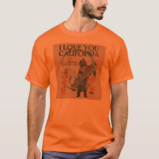 I Love You California Bear T-Shirt mens