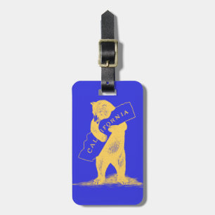 I Love You California--Blue and Gold Luggage Tag