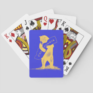 I Love You California--Blue and Gold Playing Cards
