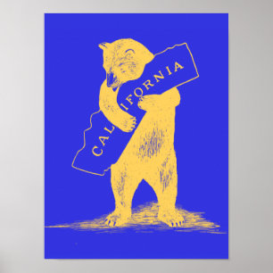 I Love You California--Blue and Gold Poster