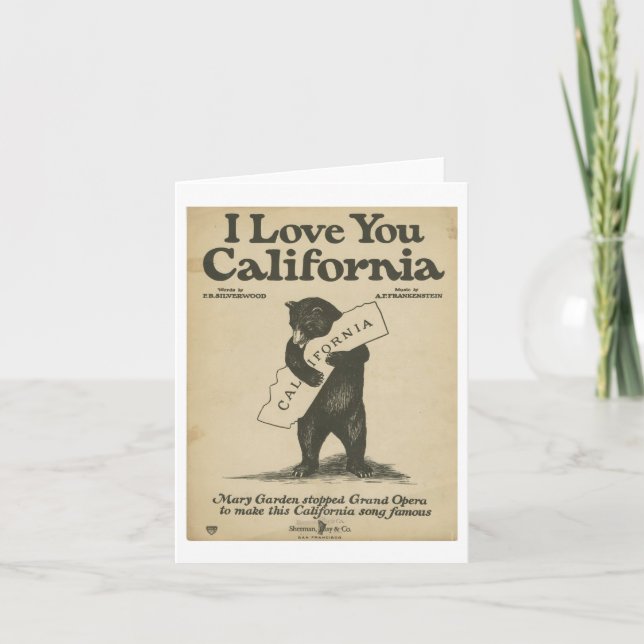 I Love You California Card (Front)