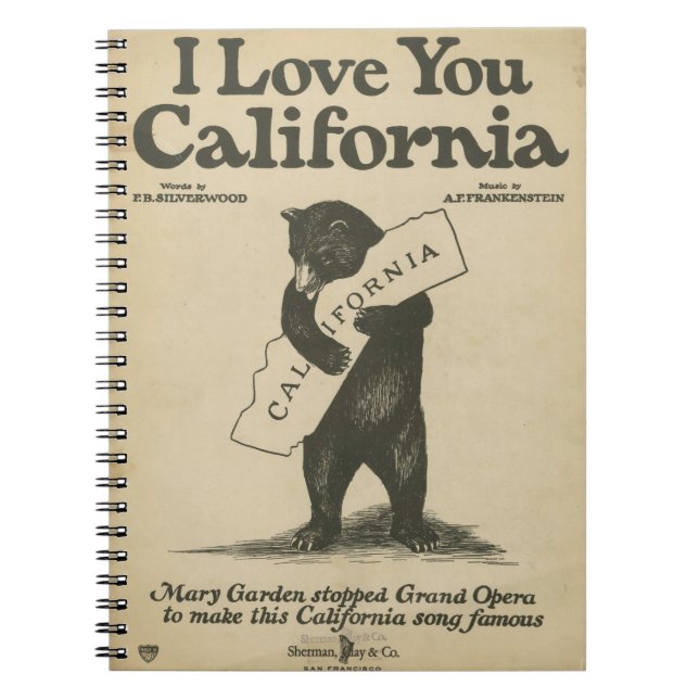 I Love You California Notebook (Front)