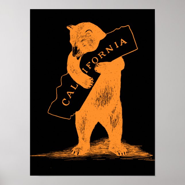 I Love You California--Orange and Black Poster (Front)