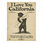I Love You California Poster
