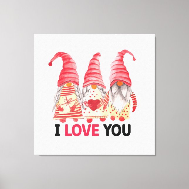 I love you canvas print (Front)