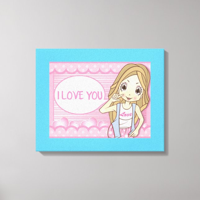 I LOVE YOU CANVAS PRINT (Front)