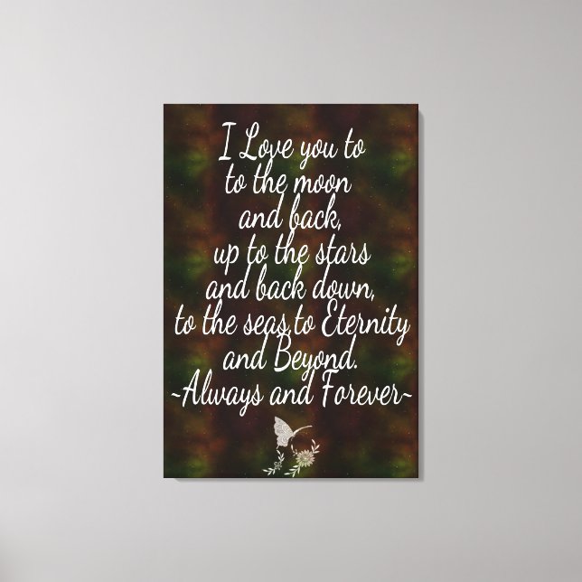 I love you Canvas Wrap Print (Front)