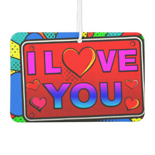 I Love You Car Air Freshener