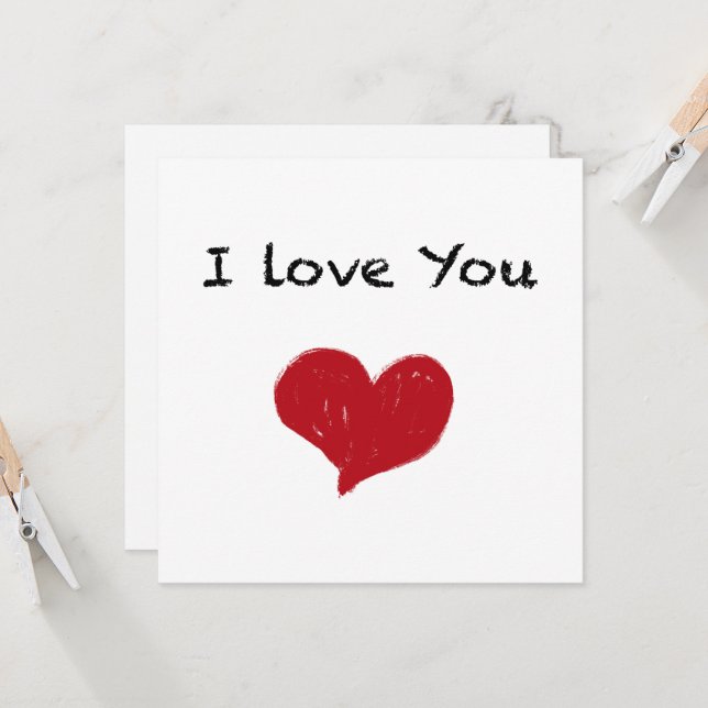 “I love you” card (Front/Back In Situ)