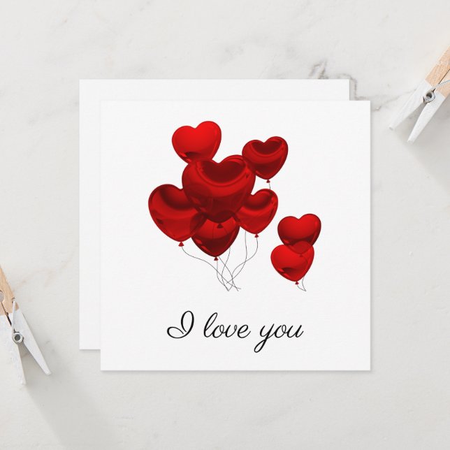 I Love You Card (Front/Back In Situ)