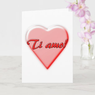 I Love You card, Italian Card