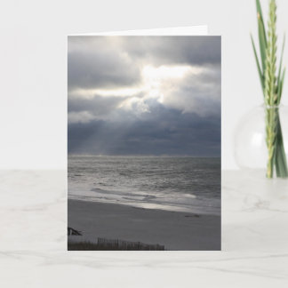 I LOVE YOU card of the beach