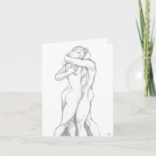 I Love You Card Personalized Romantic Hug Cards