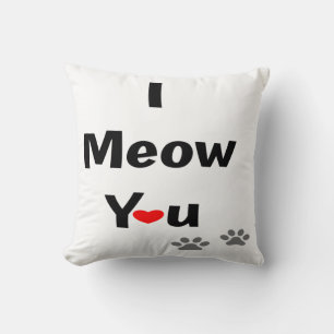 I Love You Cat Owners Valentine Pets Emotion Quote Cushion