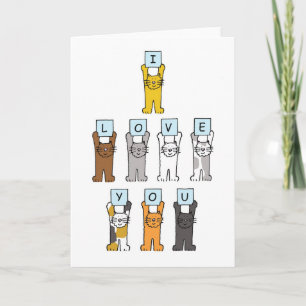 I Love You Cats Holiday Card