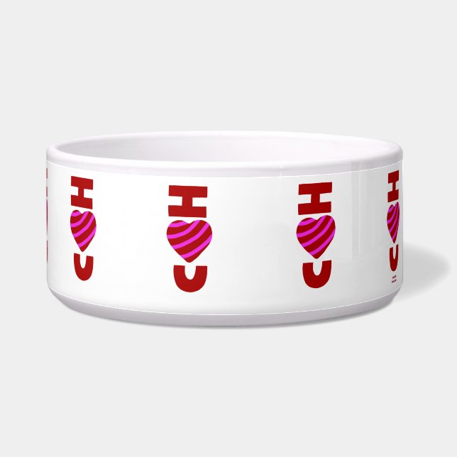 I Love You Ceramic Pet Bowl (Right)