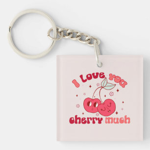 I Love You Cherry Much   Cute & Punny Cherry Key Ring