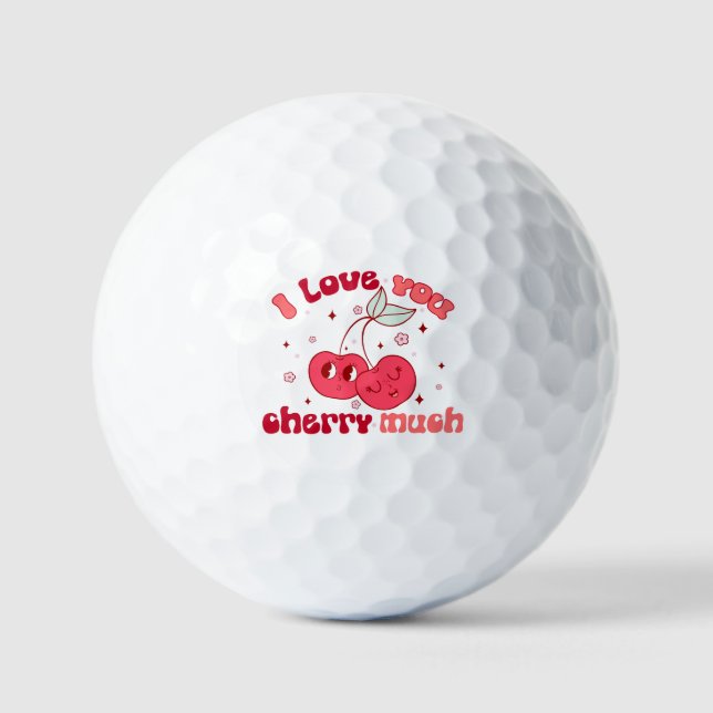 I Love You Cherry Much Golf Balls (Front)
