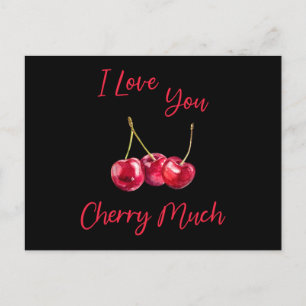 I Love You Cherry Much Invitation Postcard
