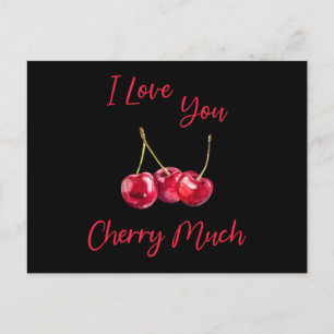 I Love You Cherry Much Invitation Postcard