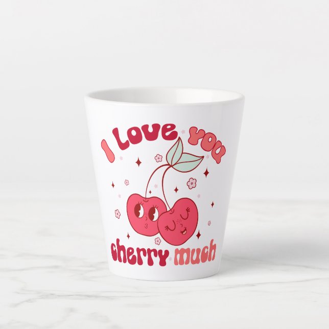 I Love You Cherry Much Latte Mug (Front)