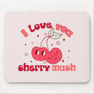 I Love You Cherry Much Mouse Mat