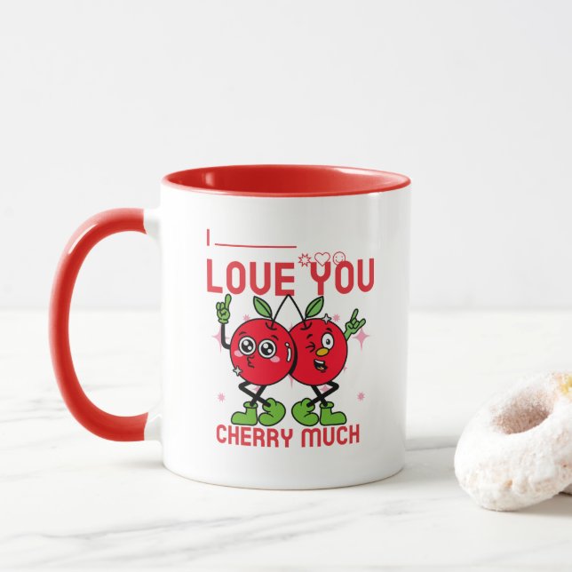  I Love You Cherry Much Mug (With Donut)
