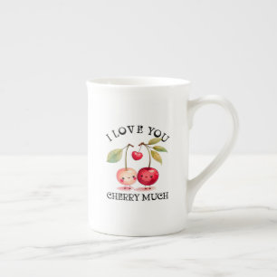 I Love You Cherry Much Valentines Day Bone China Mug