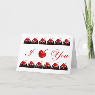 I love You Chocolate Covered Cherries Card