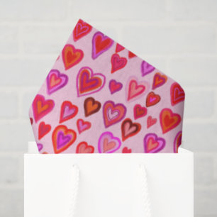 I love you, christmas heart pattern tissue paper