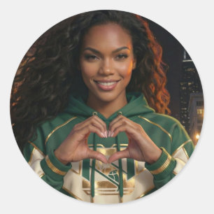 I LOVE YOU CLASSIC ROUND STICKER
