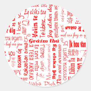 I Love You Classic Round Sticker