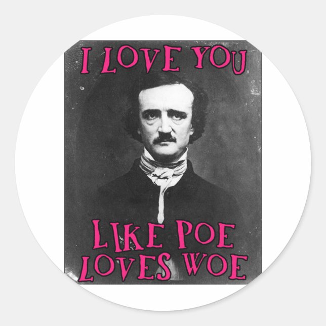 I love you... classic round sticker (Front)