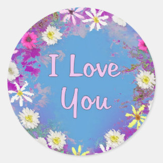I Love You Classic Round Sticker