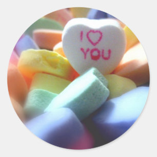 I Love You Classic Round Sticker