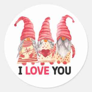 I love you classic round sticker