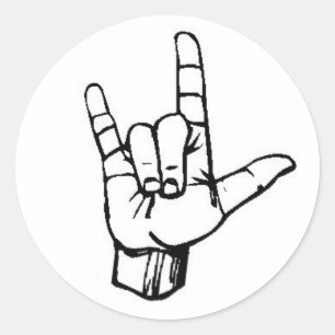 I love you! classic round sticker