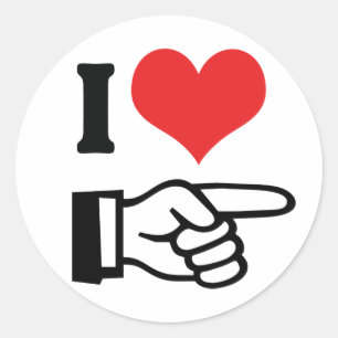 I Love You Classic Round Sticker
