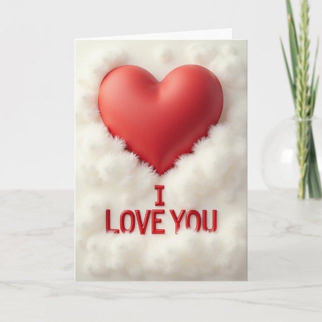 I Love You Cloud Heart Card (Front)