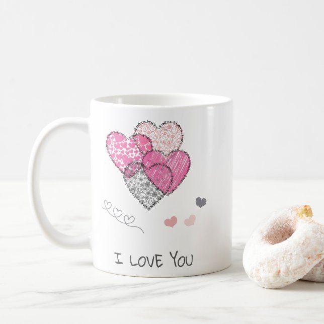 I love you coffee mug (With Donut)